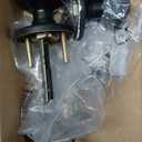 Amazon Basics Exterior Door Knob With Lock, Coastal, Matte Black