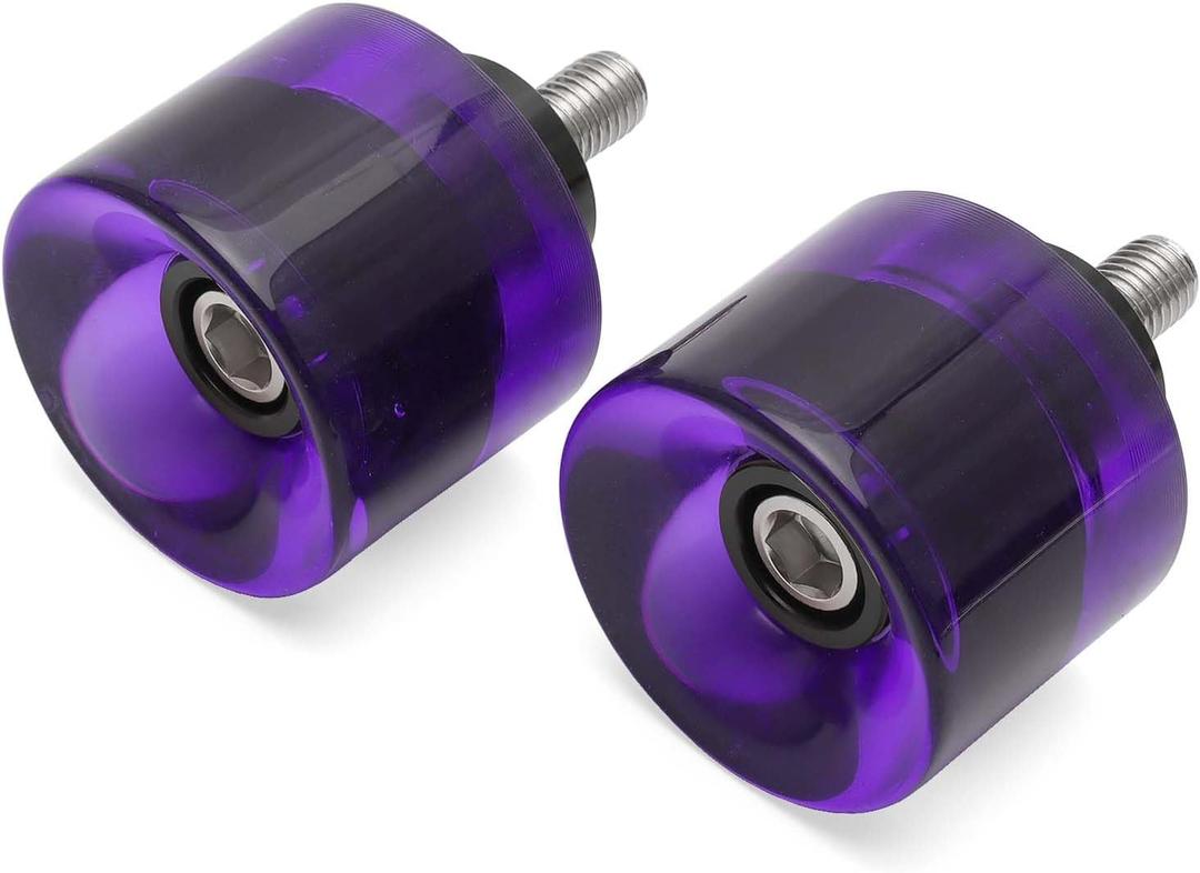 Motorcycle Decorative Wheel M12 Screw Crash Protector Rotatable End Sliders Fit for Harley 1997-2026 Touring Street Glide Road Glide Road King Electra Glide 2018-2026 Softail Street Bob (Purple)