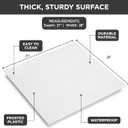 HOLDN' STORAGE Hard Plastic Liner for Pull Out Shelf, Fits Pull Out Cabinet Organizer 21" W x 20" L - Shelf Protector Liner, Clear Frosted