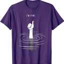 I'm Fine Like Hand Thumbs Up On Water Surface - I'm Fine T-Shirt (Purple, XXL)