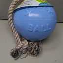 Jolly Pets Romp-N-Roll Rope & Ball Dog Toy, 8 in Large, Blueberry
