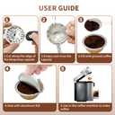 Reusable Vertuo Pods Kit for Nespresso, Reusable Vertuo Capsule for Nespresso with 100PC AL Foil Seals Lids, Refillable Coffee Pods for VertuoLine Compatible with VertuoPlus Espresso Machine