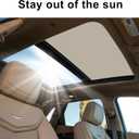 Priprilod 1 PCS Beige Color Sunroof Shade Cover Cloth Compatible with Cadillac XT5 2017 2018 2019 2020 Replace # 84498440 84498442 84124538
