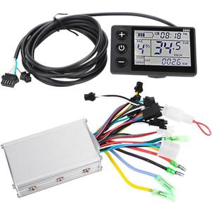 Motor Brushless Controller E-Bike, Waterproof LCD Display Panel Motor Brushless Controller Electric Brushless Controller Kit(24V-48V)(36V/48V 350W)