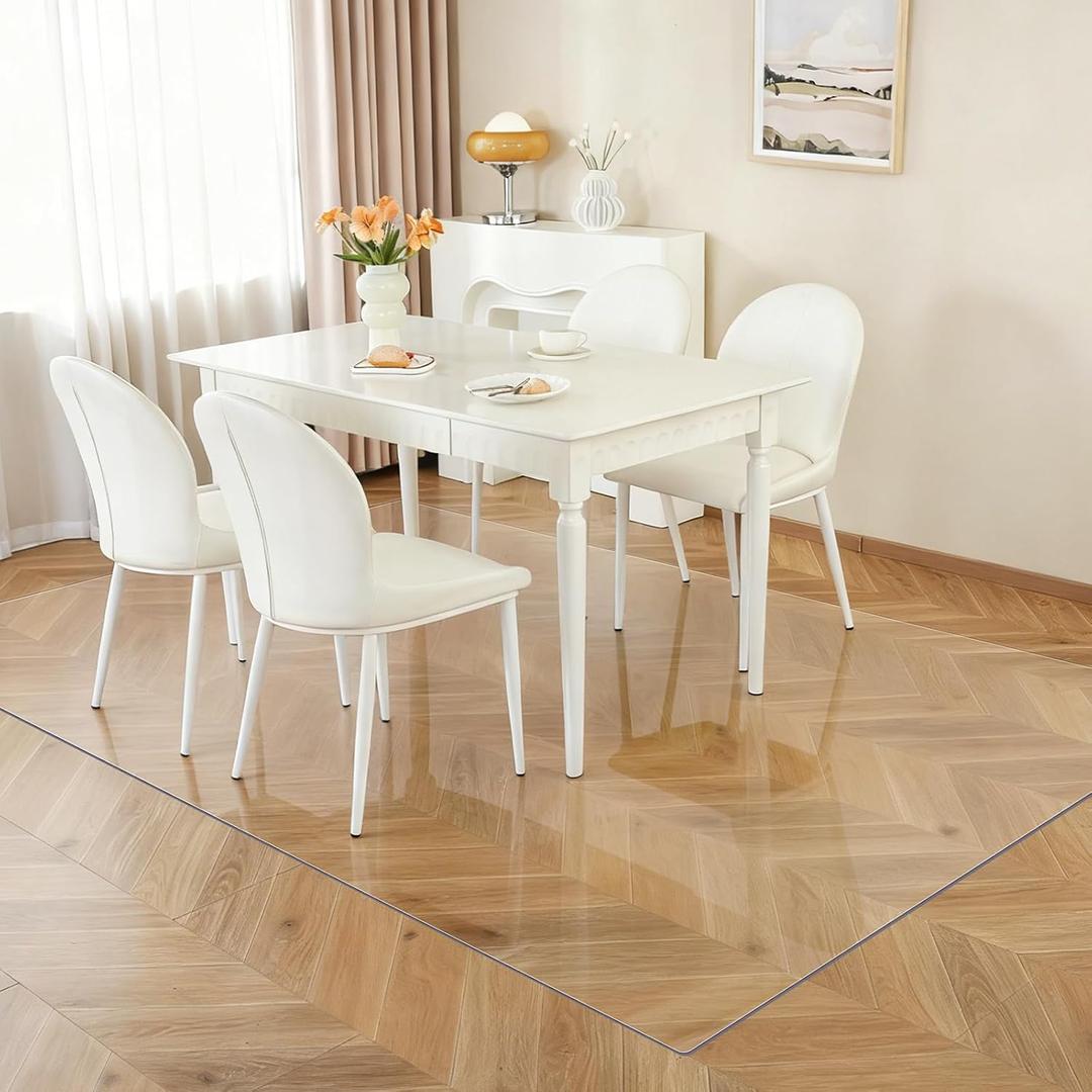Royhom Clear Chair mat for Hardwood Floor 58 x 84 Inches, Clear Floor Mat for Rolling Chairs, Desk Hard Surface Pad, Waterproof Rectangle Protector Pad