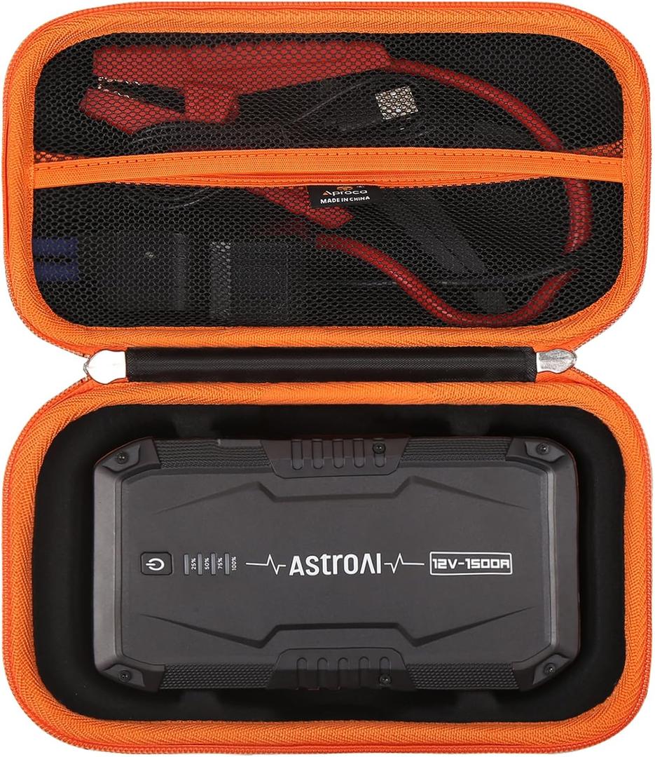Aproca Case Compatible with AstroAI S8 Car Jump Starter, Portable Storage Bag for Accessories (Case Only)