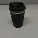 YINBAOGE Insulated Travel Coffee Mug, Spill & Leak Proof, Portable To Go Camping Stainless Steel Coffee Tumbler, Reusable Thermal Coffee Cup with Lid for Hot & Cold Drinks (Black, 12 OZ)