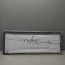 SRSZHIYUE Relax You're On Lake Time Wall Decor Above Bed Sign 32"12" for Lake House Bedroom Over Bed Large Vintage Wood Framed Farmhouse Gift For Lake Lover Home Hanging Art (Wood)