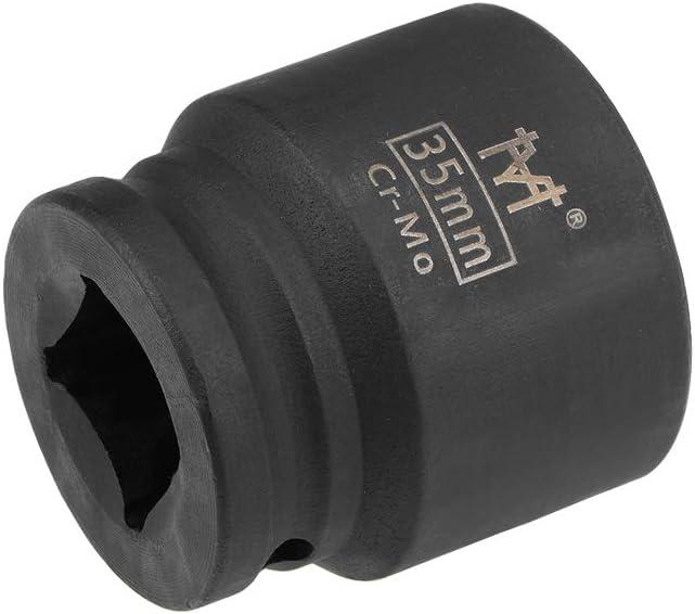 uxcell 3/4-Inch Drive by 35mm Shallow Impact Socket, Cr-Mo Alloy Steel, 6-Point, Metric