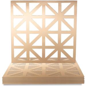 Fun Express Gold Laser-Cut Square Chargers Elegant Party Supplies for Weddings Anniversaries Banquets and Special Occasions Intricate Gold Detailing for Stylish Table Settings 24 Pieces
