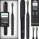Philips Sonicare One by Sonicare Rechargeable Toothbrush, Brush Head Bundle, Shadow Black, BD1003/AZ