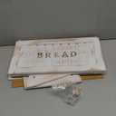 Bamboo Bread Box for Kitchen Countertop, Black Vintage Wooden Counter Breadbox, Single Layer Rustic Wood Large Capacity Bread Storage Container Bin, White