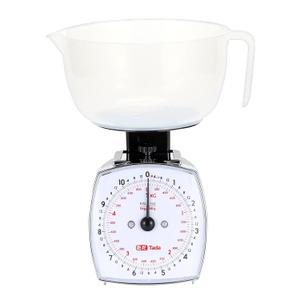 Tada 11lb Analog Food Scale Mechanical Dial Kitchen Scale, Removable Measuring Cup, Tare Function, Kitchen Friendly