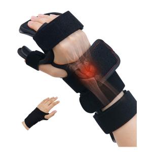 Resting Hand Splint Stroke Night Immobilizer Included Wrist Brace Enhanced Experience, Functional Wrist Finger Brace- Pain Relief For Carpel Tunnel, Stroke Recovery, Arthritis, Tendinitis, M (Right)