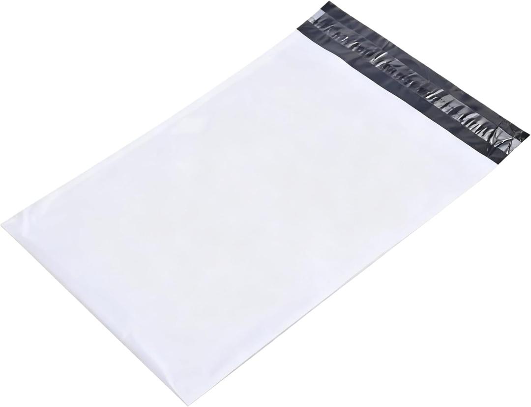 12"x15.5" Poly Mailers White Shipping and Envelope Bags Pack of 30