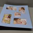 Ywlake Baby Photo Album 4x6 1000 Pocket Pictures, Leather Large Capacity Newborn Shower Boy Bebe Album Holds 1000 Horizontal Vertical Photos Blue