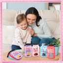 Tinlade 48 Pcs Valentine's Mason Jar Cards Bags Valentine Greeting Card Resealable Bags with Zipper Valentines Exchange for Kids Boys Girls School Class Classroom Party Favors Gifts (Diverse Style)