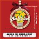 2 x MAPDTWO Electrician Christmas Ornaments - Electrician Gifts for Men, Dad, Husband - Electricians Christmas Ornament - 2 Layered Wood Ornament 2025
