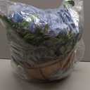 Hollyone Large Blue Hydrangea Artificial Flowers Arrangements in Hanging Basket 13" Fake Hanging Plants Flowers UV Resistant Silk Flower Plant Faux Hydrangea Flower with Pot Outdoor Indoor Decor