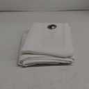 White Linen Textured Curtains, Semi Sheer Curtains 84 Inches Long, Light Filtering Drapes 2 Panels Set, Luxury Grommet Top Window Treatments for Living Room/Bedroom/Dining Room