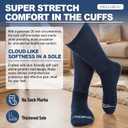 Diabetic Socks for Men, 4 Pairs Seamless Crew Socks with Non Binding, Soft Cushioned Sole Sock with Loose Top, Diabetes Sock Men for Neuropathy, lymphedema, Edema, Swollen Feet, 8-11 (L)
