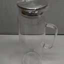 Set of 2 Glass Pitcher with Lid,2 Quart (64 oz / 1.9 Liter) Leak Proof,Glass Water Jugs, BPA-Free,Microwave & Dishwasher Safe Pitcher,Sun & Iced Tea, Sangria,Cold Brew Coffee & More