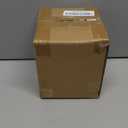 Nartural Marble Qtip Holder with Brass Lid, Beige Travertine Cotton Swab Jar, Modern Round Canister, Small Apothecary Storage Jars for Bathroom, Bedroom, Vanity, Kitchen Cabinet