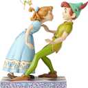 Enesco Disney Traditions by Jim Shore 65th Anniversary Peter Pan and Wendy Stone Resin, 7.4 Figurine, 7.4 Inches, Multicolor