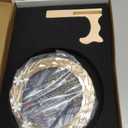 40th Anniversary Wedding Gift Crystal Plate with Gold Leaf Wreath - Happy 40th Anniversary Wedding Decorations Gifts for Parents Couple - 40th Wedding Anniversary Unique Gift