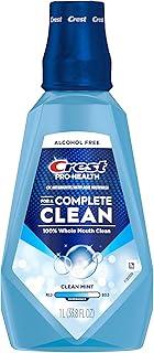 Crest Mouthwash Pro Health Complete Clean, CPC (cetylpyridinium chloride) Antigingivitis/Antiplaque, Alcohol Free, Clean Mint, 1 L (33.8 fl oz)