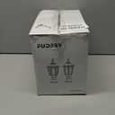FUDESY Outdoor Post Lights, Electric Exterior Lamp Post Light Fixture with Pier Mount Base, LED Bulb Included, Anti Corrosion Plastic Materials, 2-Pack Pole Lanterns for Garden, Patio, Pathway (Bronze)