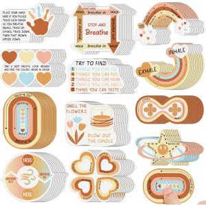 Fulmoon 120 Pcs Anxiety Sensory Stickers Textured Sensory Strips Tactile Rough Calm Sensory Stickers Adhesive Tactile Fidget Tool for Classroom Desk Adults Teens Anxiety Relief(Bohemian Color)