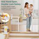 InnoTruth 29.6-50.1 in Extra Wide Baby Gate for Stairs and Doorways, White