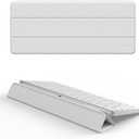 Dexnor Case for Apple Magic Keyboard with Touch ID/Lock Key 2021/2024, Dust-Proof Protective Slim Leather Keyboard Cover with Magnetic Closure Adjustable Typing Angles, Without Numeric Keypad, White