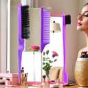 Xiangwenlan 3 Pcs comb Purple Slick Back Brush Set, Vented Brush, Wide-Tooth Comb, Teasing Brush for Smoothing Baby Hair, All Hair Types, Unisex Adults & Children