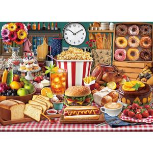 Food Feast Jigsaw Puzzles, Puzzles for Adults 1000 Pieces, Lumire's Banquet Impossible Challenging Puzzles Game, Interlock Perfectly No Dust, Gifts for Valentine's Day Easter Parents