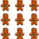 Pandahall 20Pcs Christmas Gingerbread Man Lampwork Glass Beads Handmade Mini Xmas Gingerman Loose Beads Murano Glass Spacer Beads for Jewelry Making Bracelet Necklace DIY Crafts