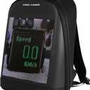 Crelander LED Backpack, 17 inch Laptop Backpack with Programmable Screen Smart Dynamic Shoulder Luggage Bag Cycling Travel Daypack Rucksack Personalized Gifts for Men Women (Black)