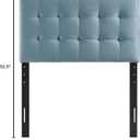 Modway Lily Biscuit Tufted Twin Performance Velvet Headboard, Light Blue