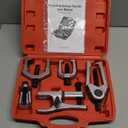 Orion Motor Tech OMT 5-in-1 Ball Joint Separator, Pitman Arm Puller, Tie Rod End Tool Set for Front End Service, Splitter Removal Kit (RD06) (Red Case Silver Puller)