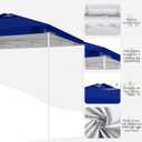 10x10ft Replacement Canopy Top with Air Vent, Waterproof & UV Protection Canopy Tent Top Cover for Straight Leg Canopy Frame - for Outdoor, Patio, Event, Trade Show (Blue, 10x10ft)