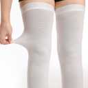 Doc Miller TED Hose Thigh High Anti Embolism Stockings for Women & Men, Hospital Style Surgical Stockings, Plus Size Compression Socks, Support Hose with Inspection Hole