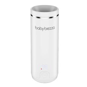 Baby Brezza Portable Warmer 3X Faster Baby Bottle Warming - Travel Breastmilk and Formula Warmer - Safe, Even Heating - Up to 9oz - No Adapters, White