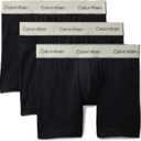 Calvin Klein mens Pima Cotton 3-pack Boxer Brief (Small)