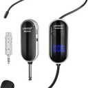 UHF Wireless Headset Microphone System: Mic Headset - LED Digital Display, Head Handheld Mic 2 in 1, Working Time 6H, 165 ft Range Mic for Voice Amplifier, Tour Guide, Teaching, Fitness, PA System