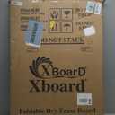 XBoard Magnetic Dry Erase Board 48 x 36 Inch, 4' x 3' Foldable White Board for Wall with Marker Tray, Silver Aluminum Frame Folding Message Presentation Board