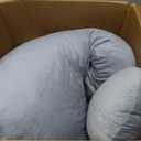 MOON PARK Pregnancy Pillows for Sleeping - 57 Inch U Shaped Full Body Maternity Pillow with Removable Cover - Support for Back, Legs, Belly, Hips - Pregnancy Pillow for Women - Grey