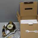 Dyna-Living Vintage Landline Phone Antique Telephone Old Fashion Phone with Push Button LCD Display, Landline Phone Retro Telephone Decor, Ringtone Volume Adjustable Retro Phone for Home or Office Use (Black)