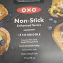 OXO Enhanced 11" Griddle Pan, PFAS-Free Ceramic Nonstick, Durable Hard Anodized Cookware, Scratch Resistant, Stainless Steel Handle, Good Grips, Dishwasher Safe, Oven safe, Black