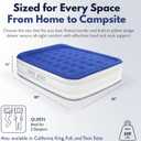 King Koil Air Mattress Queen with Built-in Pump, 20” Raised Airbed | Luxury blow up mattress for guests & home • Inflates in 2 minutes • 650 lb capacity • Patented high-speed pump